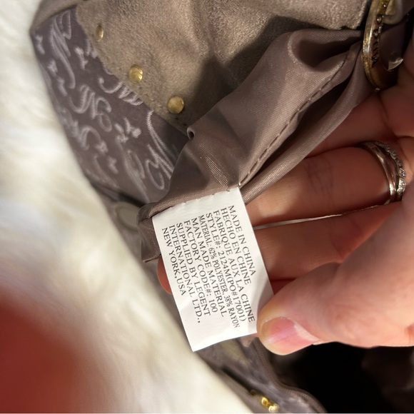 Vintage Y2K Mudd Shoulder Purse Bag Bratz Brown Velvet Faux Suede Baguette - Picture 7 of 11